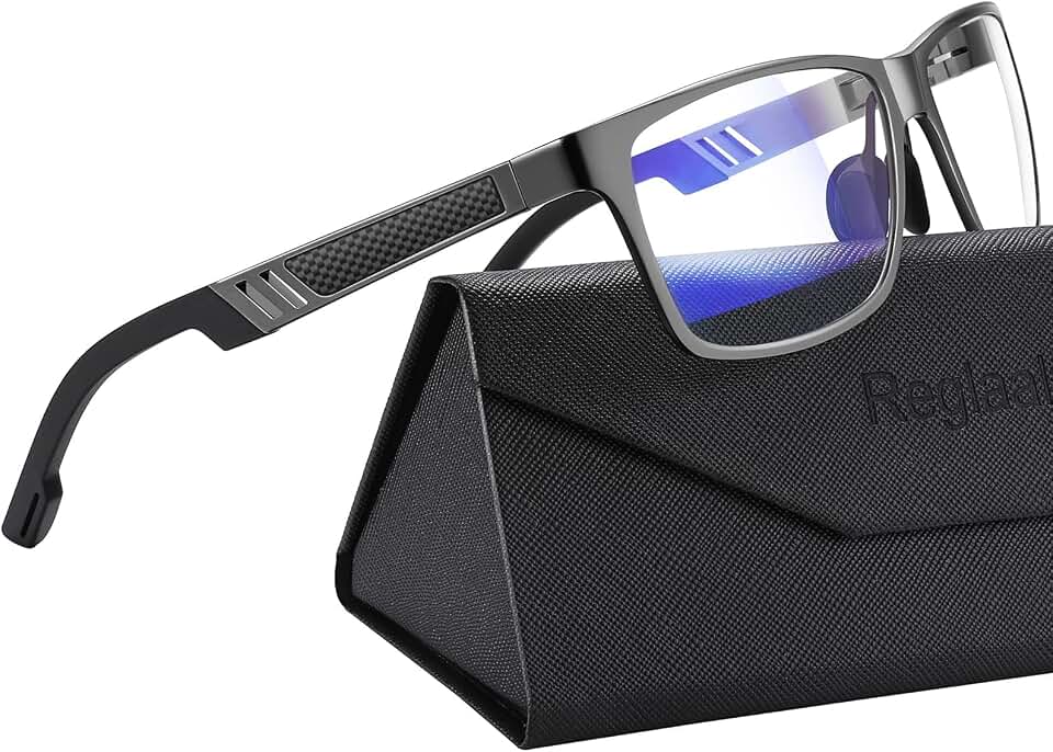 Blue Light Blocking Glasses Metal Frame for Men/Woman Gaming Computer Screen Glasses