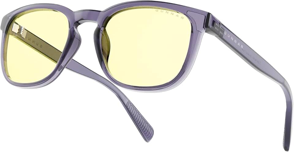 Gunnar Computer Glasses - Oakland Crystal Dusk Amber Lens - Blue Light Blocking Anti Glare