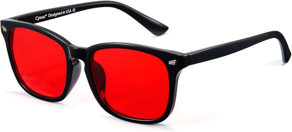 Cyxus Blue Light Glasses Men Women Reduce Eye Strain UV400 Protection 8082 | Eye Protection,Classic Sqaure Frame,Ideal for Computer Screen Office Work Daily Wear ClimatePartner certified
