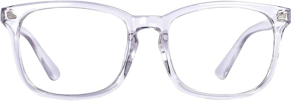 MAXJULI Blue Light Blocking Glasses,Computer Reading/Gaming/TV/Phones Glasses for Women Men(Transparent) ClimeCo Certified