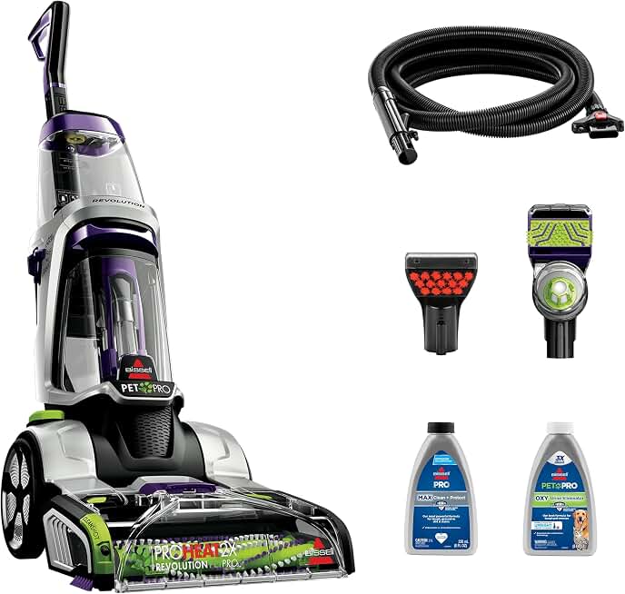 BISSELL ProHeat 2X Revolution Pet Pro Plus Carpet Cleaner, 3588F | Dual Dirt Lifter Powerbrush; hose &amp; tool attachment; pet upholstery tool; upright deep cleaner