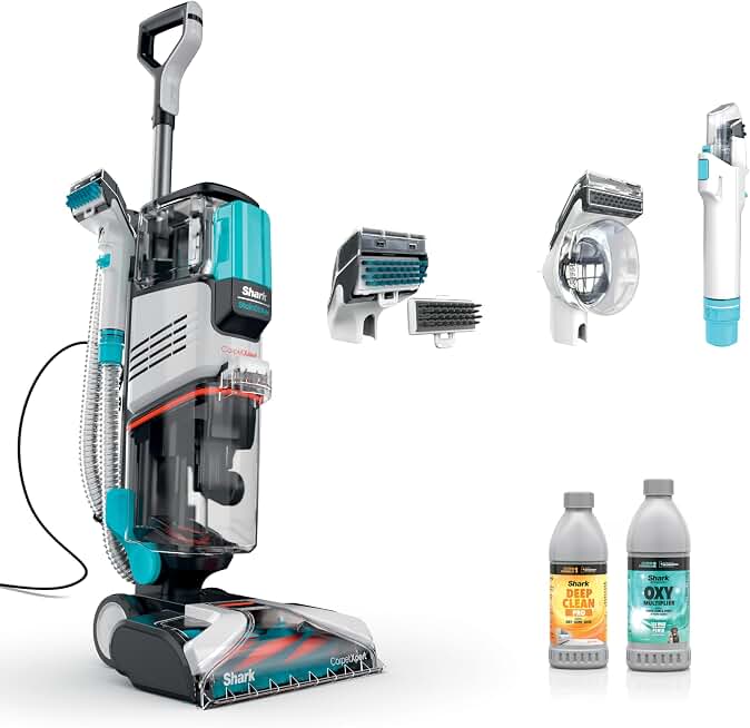 Shark CarpetXpert StainStriker Carpet &amp; Upholstery Cleaner, 3 Tools, EX201 | For Carpet, Upholstery &amp; Rugs, Dirt, Tough Stain &amp; Odor Remover, Pro &amp; OXY Formulas, 3.5" Stain, Crevice &amp; Pet Mess Tools