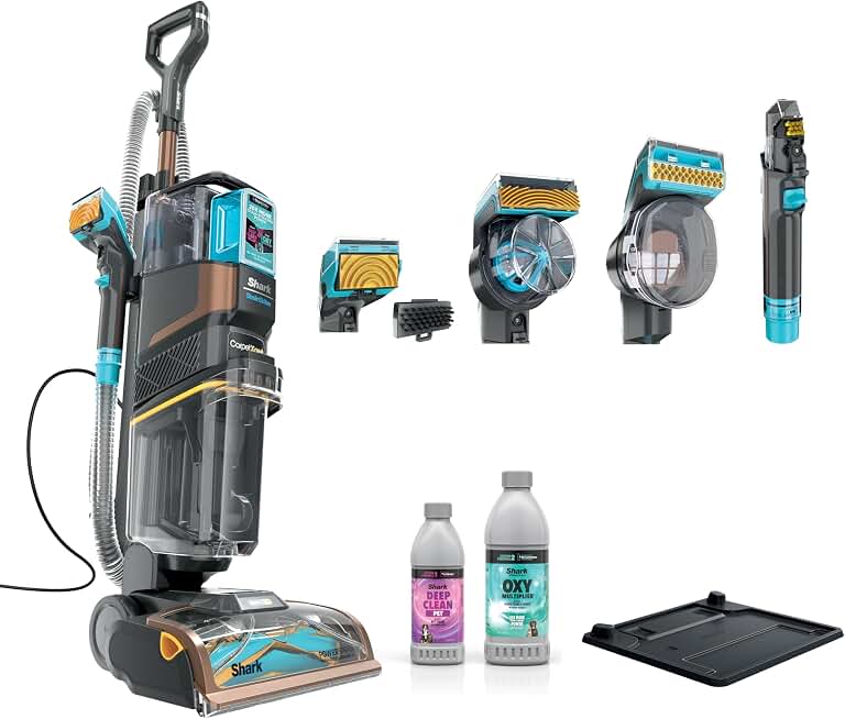 Shark CarpetXpert HairPro StainStriker Carpet &amp; Stain Cleaner, EX301 | For Carpet, Upholstery &amp; Rugs, Pet Hair Pickup, Stain &amp; Odor Remover, Pet &amp; OXY Formulas, Self-Clean, 4 Tools + Storage Tray