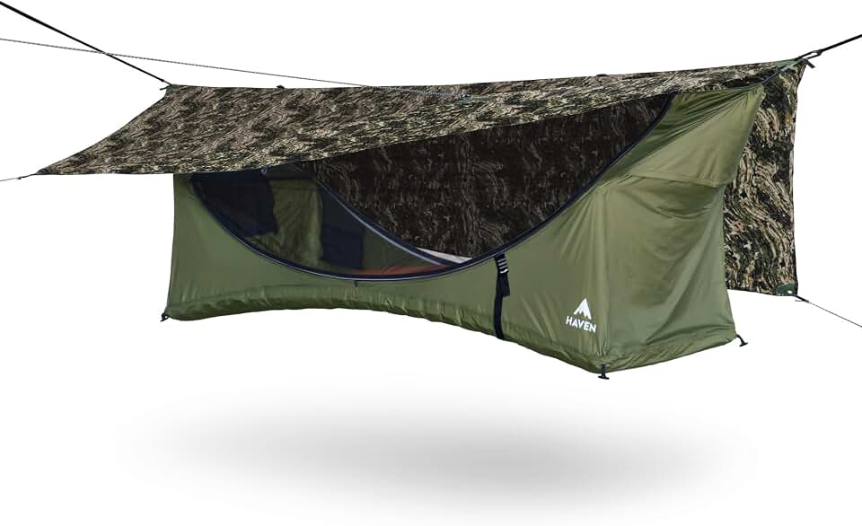 Haven Tents Lay Flat Hammock Tent - Waterproof Camping Hammock with Mosquito Net, Insulated Pad and Rainfly - Haven Tent, Haven XL, Haven Safari