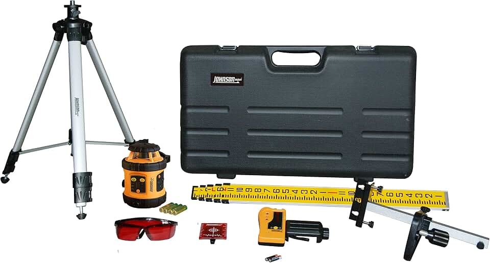 Johnson Level &amp; Tool 40-6517 Self-Leveling Rotary Laser System, 29 x 7", Red, 1 Kit