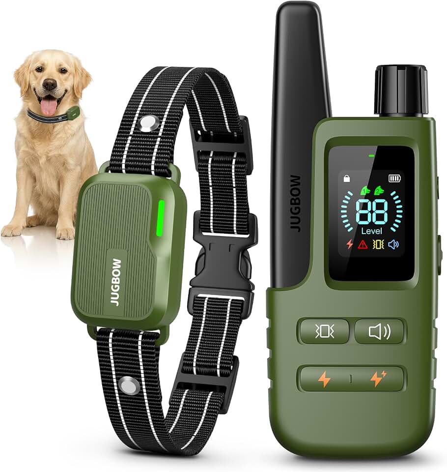 Dog Shock Collar - 4500FT Dog Training Collar with Remote for 10-120lbs Dog | IPX8 Waterproof Electric Dog Collar with 4 Training Modes, Security Lock, Rechargeable eCollar for Small Medium Large Dogs
