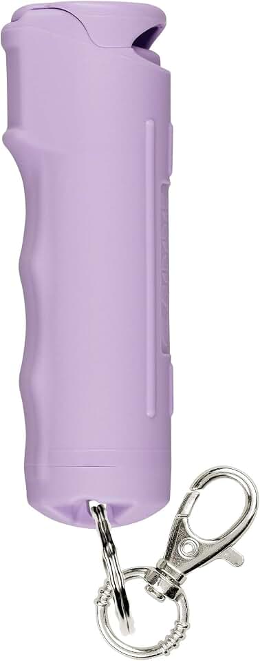 Sabre Pepper Gel Spray with Fast Flip Top Safety &amp; Snap‑Clip Keychain for Self Defense - Max Strength with UV Dye, Finger Grip, Reduces Wind Blowback,10-Sec Spray,14ft Range, Made in USA, 0.54 fl oz