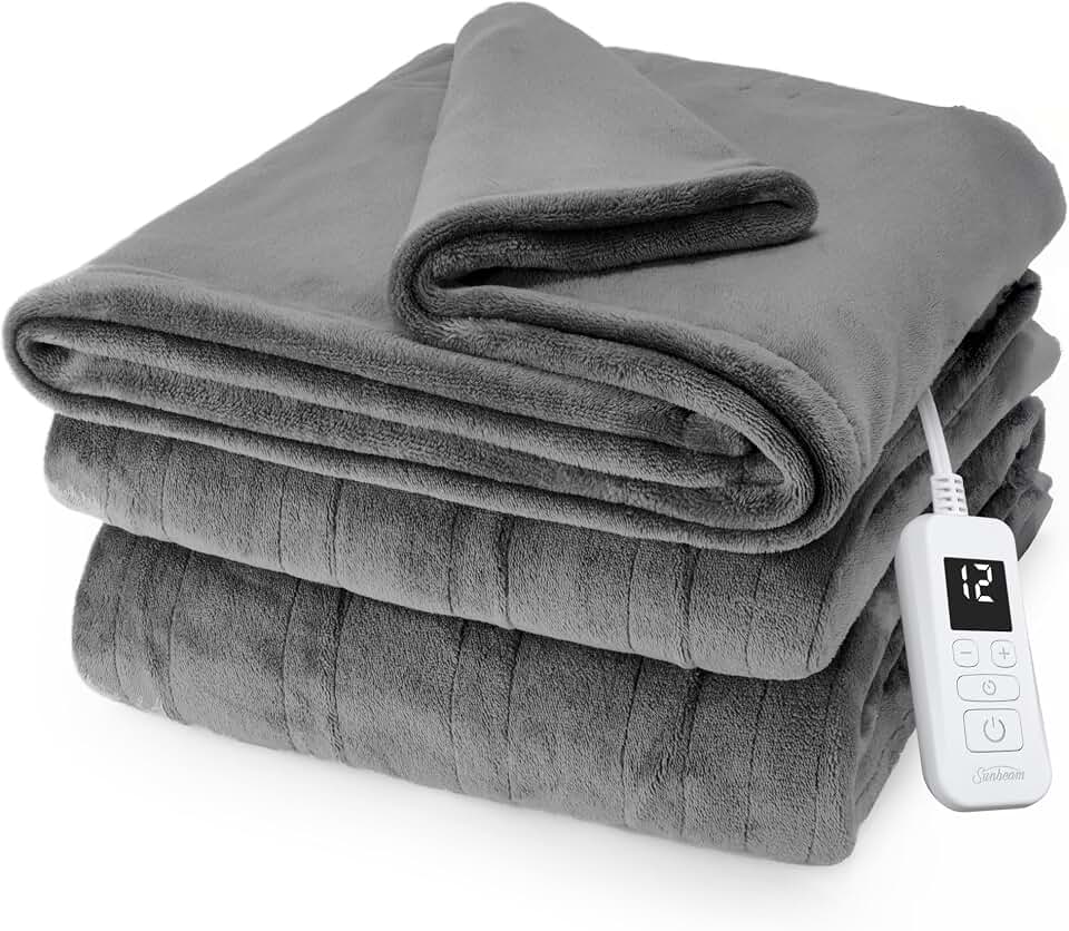 Sunbeam Royal Posh Night Fog Heated Blanket - Full OEKO-TEX STANDARD 100