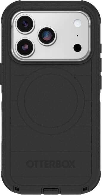OtterBox iPhone 17 Pro Defender Pro Series Case - Black | Tough, Rugged &amp; Durable iPhone Case, Snaps on MagSafe, Multi-Layer, Impact Absorbing iPhone Case