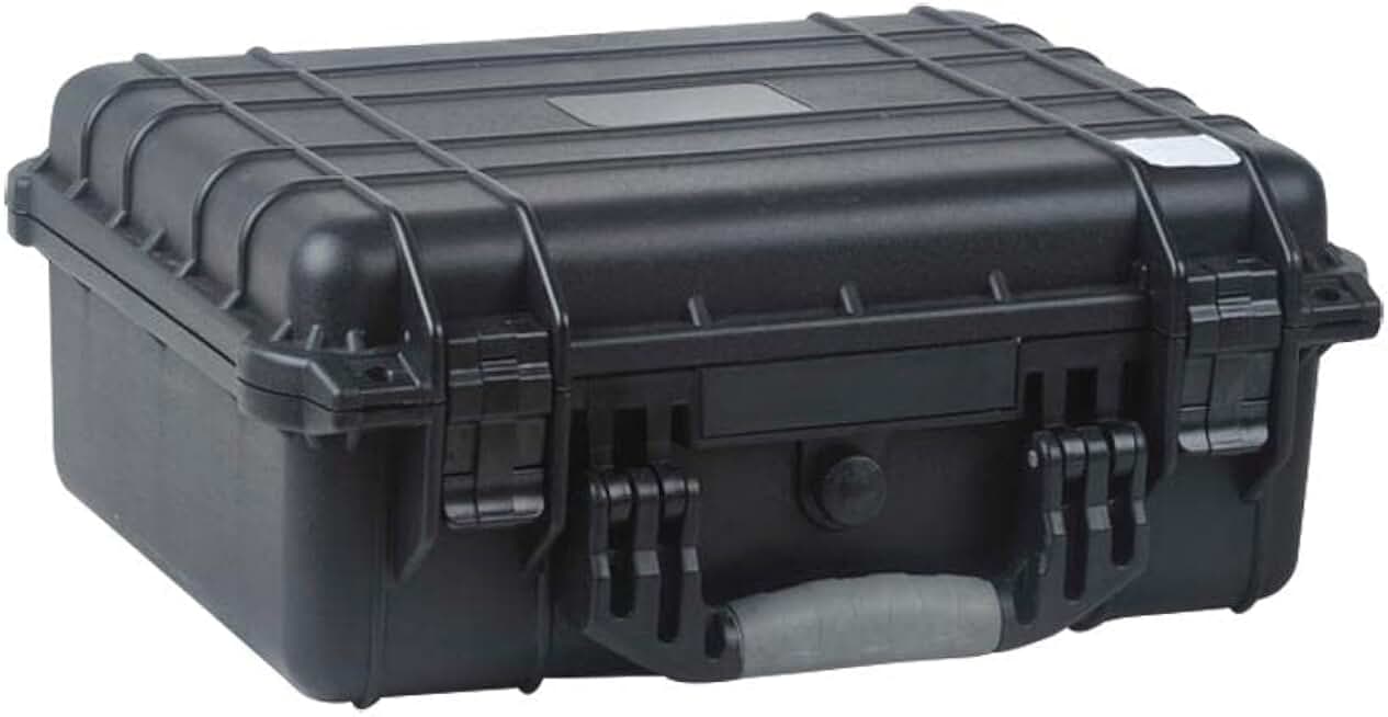 multicomp PRO Large and Medium Size Weatherproof Equipment Cases, made of Polypropylene Plastic, Black with Foam Insert (16.5" X 13" X 7" (L x W x H))