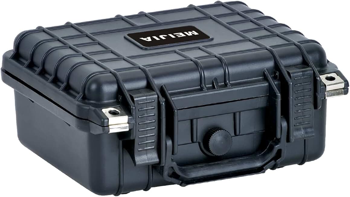 MEIJIA Portable All Weather IP67 Waterproof Protective Case,Hard Camera Case,Dry Case with Customizable Foam,Fit Use Of Drones,Camera,Equipments,10.62 x9.68x4.87inches Global Recycled Standard