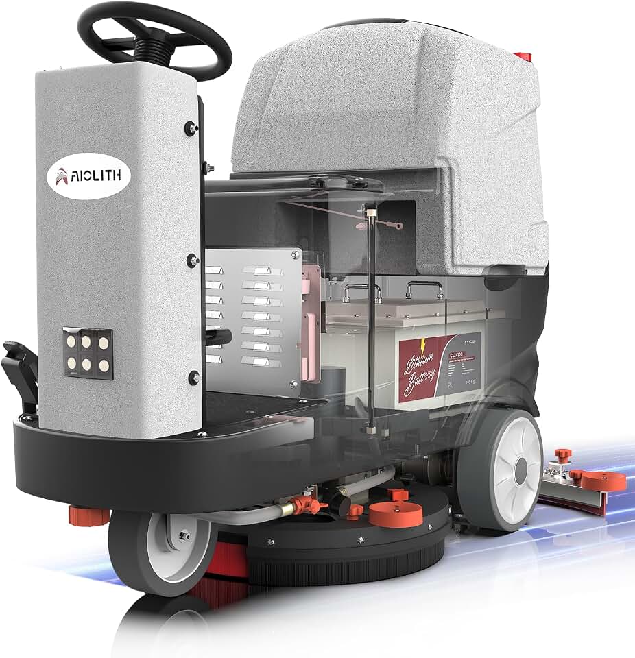 AF2225 22-Inch Micro Ride-On Commercial Floor Scrubber | 23/25 Gal Tanks | 55,000 Sq Ft/Hr | 48-Inch Turning Radius | 3.5+ Hour Runtime | Warehouses &amp; Large Facilities