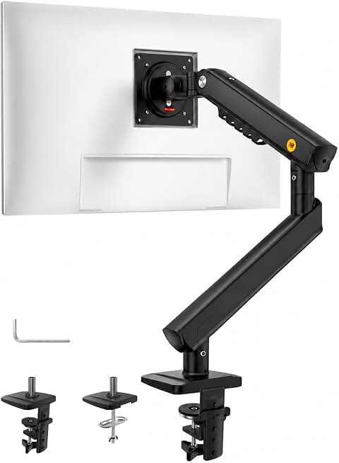 NB SmooVex™ Monitor Mount, Monitor Stand fits up to 32 Inch, Mechanical Spring Mount, VESA 75/100 mm, Model-A5(Black) Global Recycled Standard