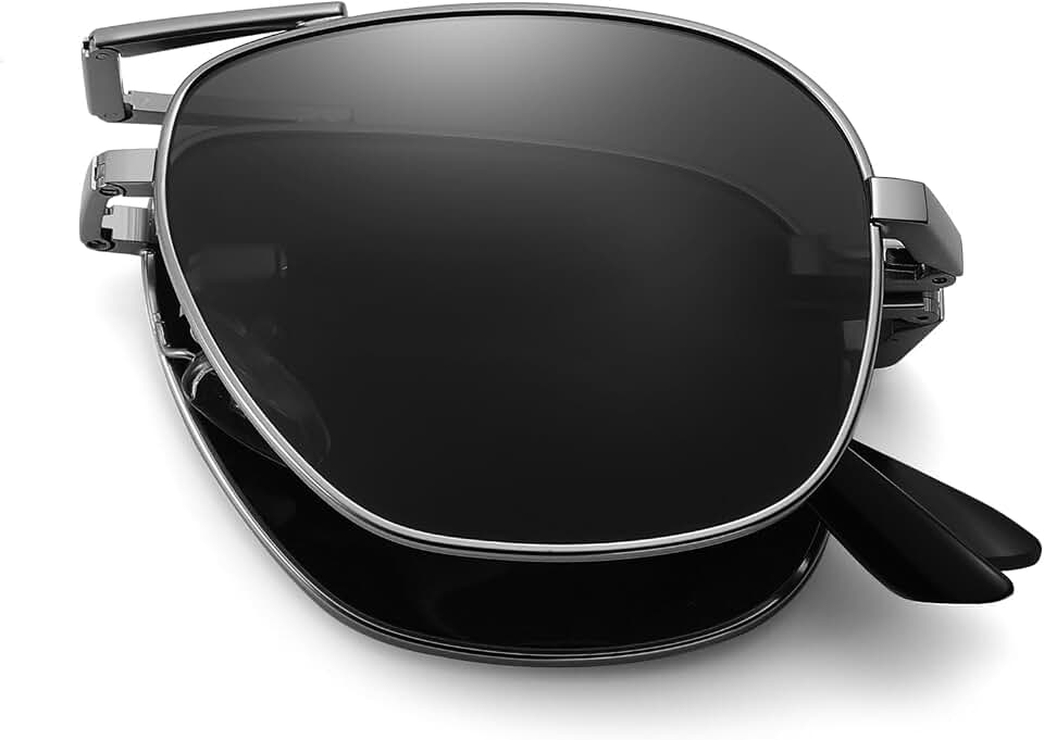 Classic Polarized Folding Compact Pocket Sunglasses With Care
