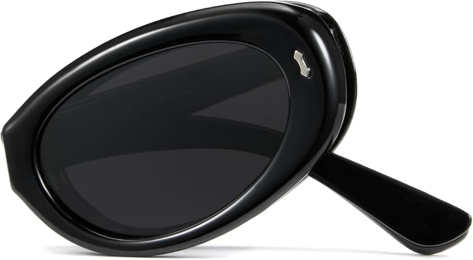 Cyxus Foldable Polarized Oval Sunglasses for Women, Brown Tortoise ClimatePartner certified