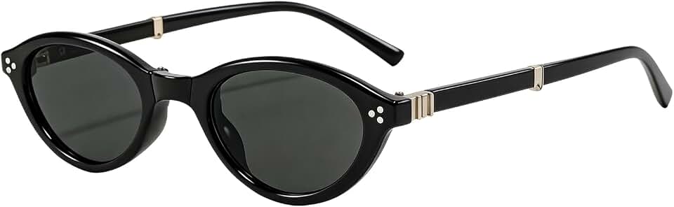 SODQW Foldable Vintage Oval Sunglasses for Women – UV400 Protection, Easy Storage for Travel, Beach &amp; Everyday Wear
