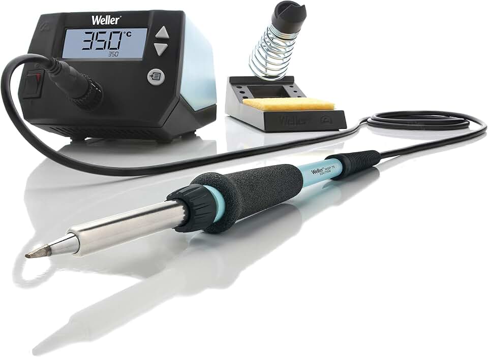 Weller 70 Watt Digital Soldering Station | WE1010NA | Ergonomic handle, ESD safe station, iron and heat-resistant silicon cable, Password-protected to preserve settings