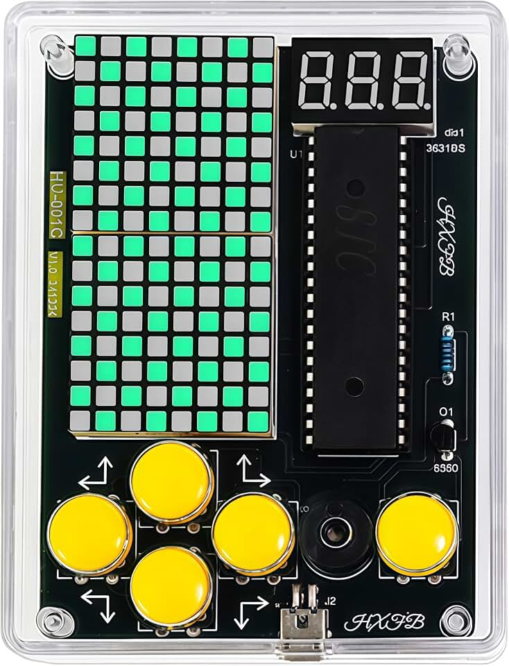 DIY Soldering Project Game Kit Electronic Practice Solder Soldering Kit | 7 Retro Classic Pixel Game Maker Idea for STEM Education Friends Gifts