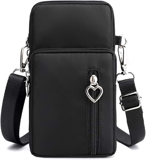 JANKS Small Crossbody Bag for Women - Mini Phone Purses with Crossbody Strap and Wallet - Nylon Arm Bag