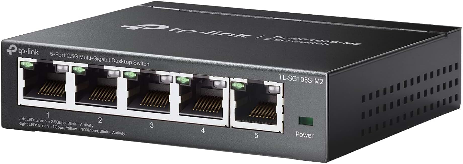 TP-Link TL-SG105S-M2, 5 Port Multi-Gigabit 2.5G Unmanaged Ethernet Switch | Ethernet Splitter, Plug &amp; Play, Desktop/Wall Mount, Silent Operation