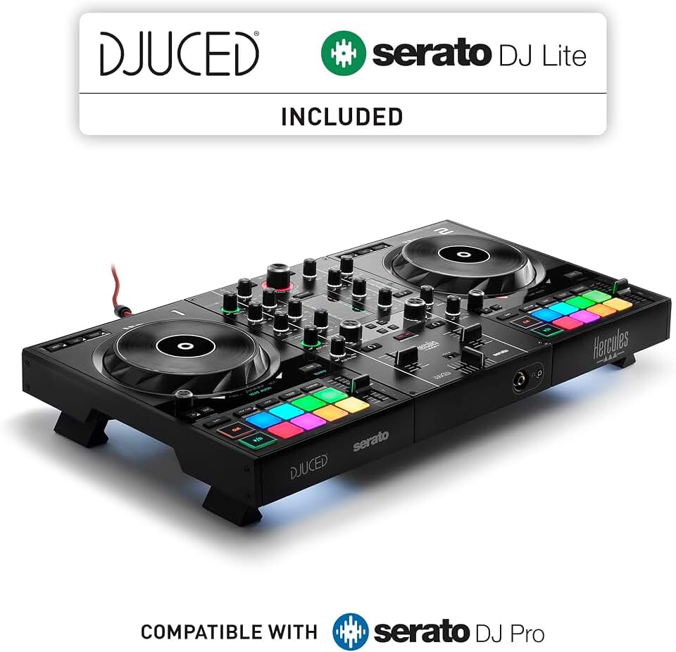 Hercules DJControl Inpulse 500: 2-deck USB DJ controller for Serato DJ and DJUCED (included)