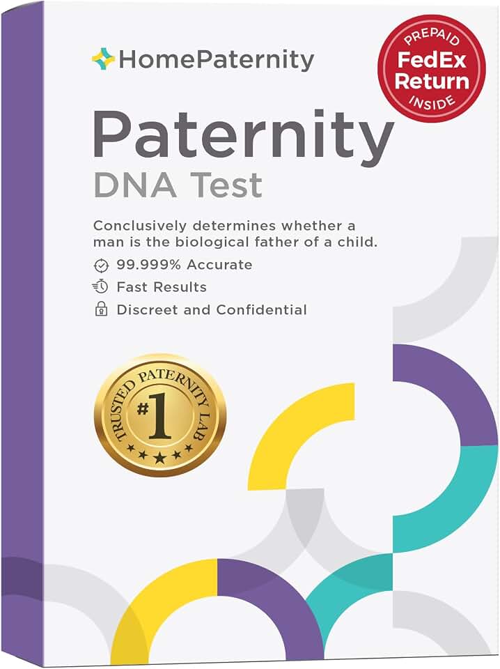 HomePaternity DNA Paternity Testing for Child and Father, FedEx Return, Over 99.99% Confidence, All Fees Included, Fast Results